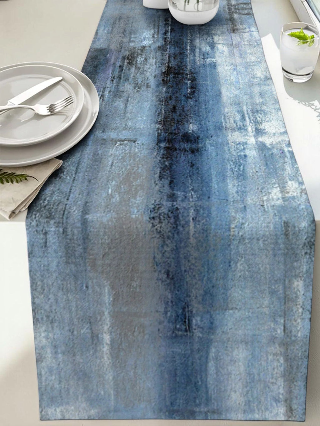 Dahlia Print Linen Table Runner