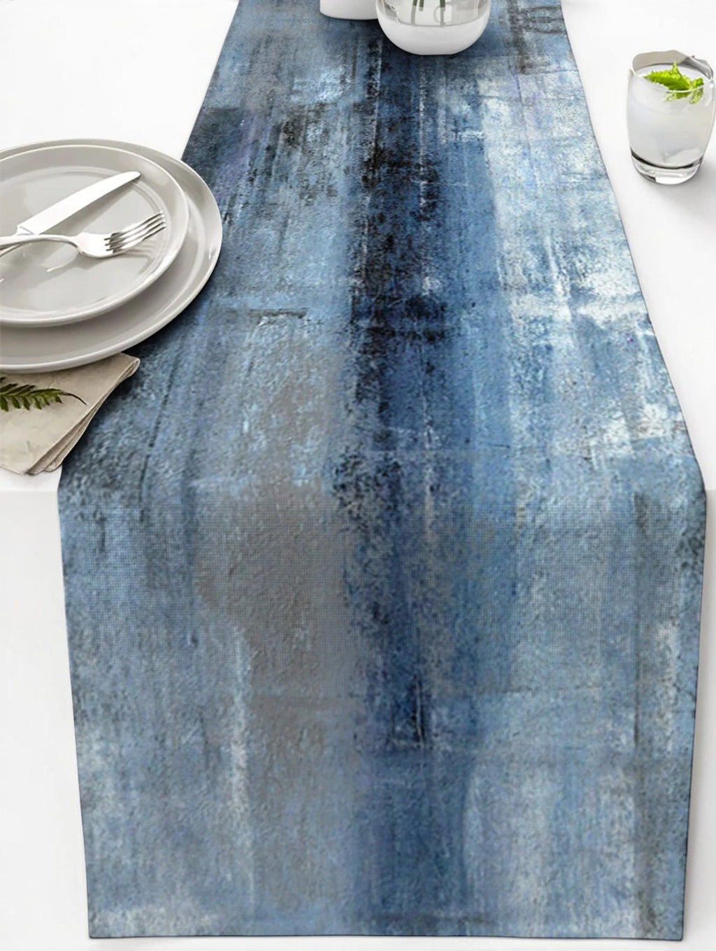 Dahlia Print Linen Table Runner