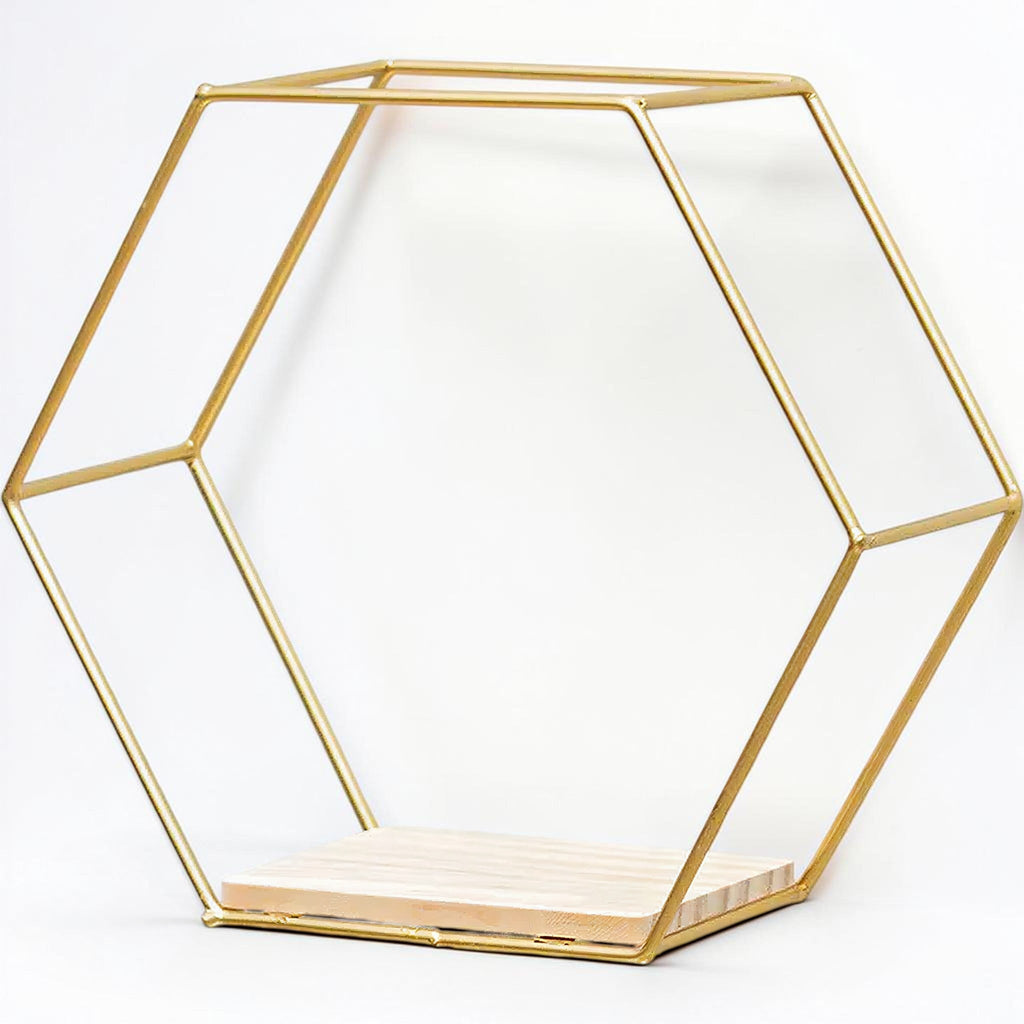 Hexagon Floating Wall Shelf