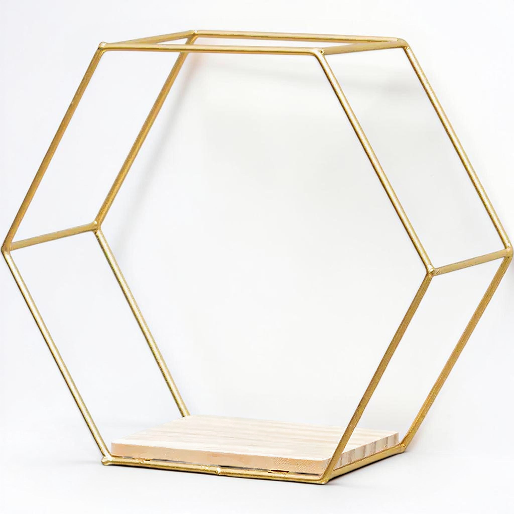 Hexagon Floating Wall Shelf