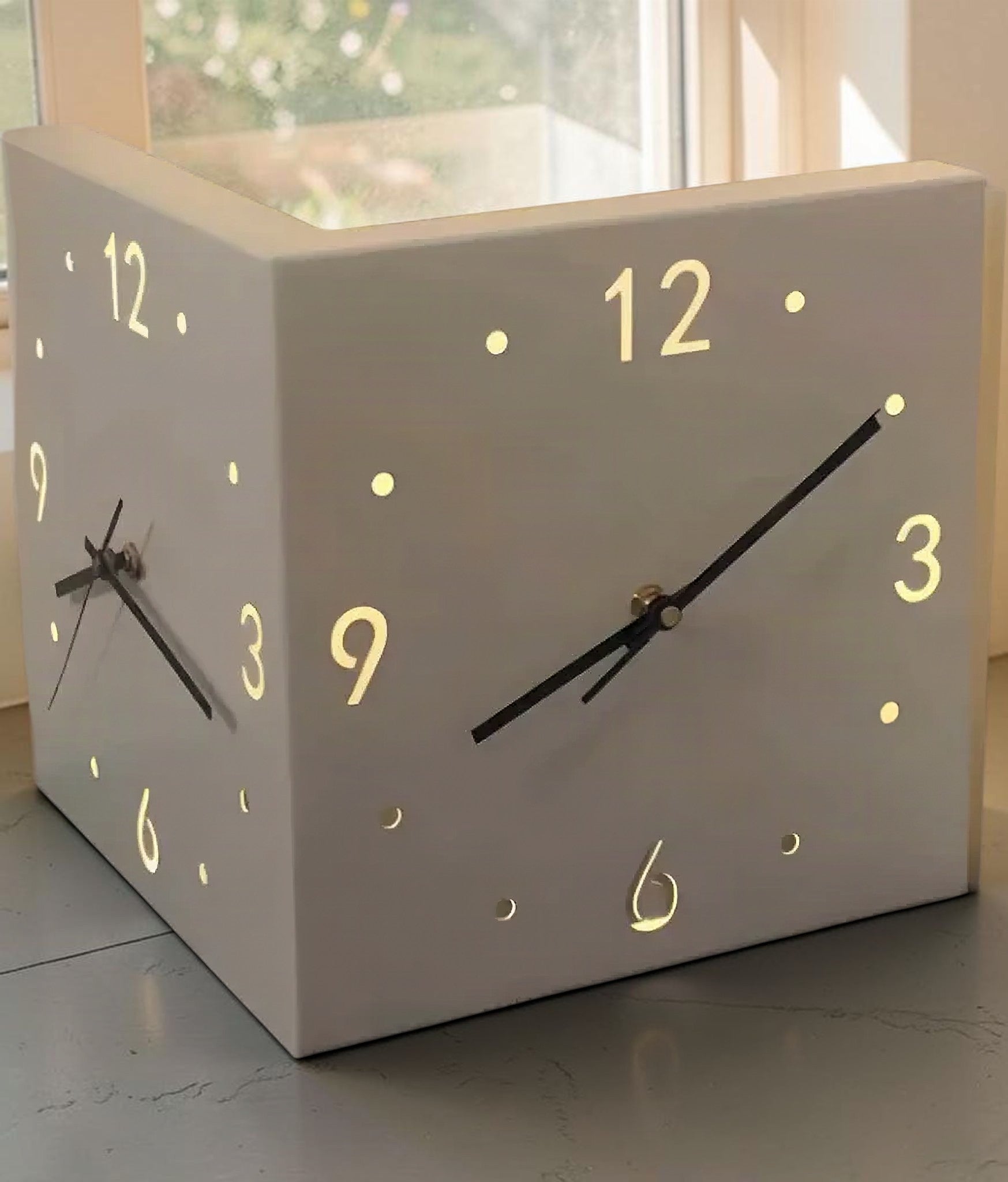 Corner Luminous Wall Clock
