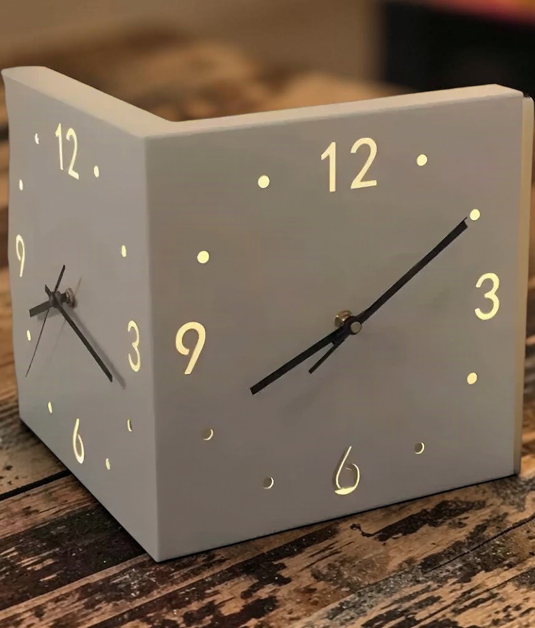 Corner Luminous Wall Clock