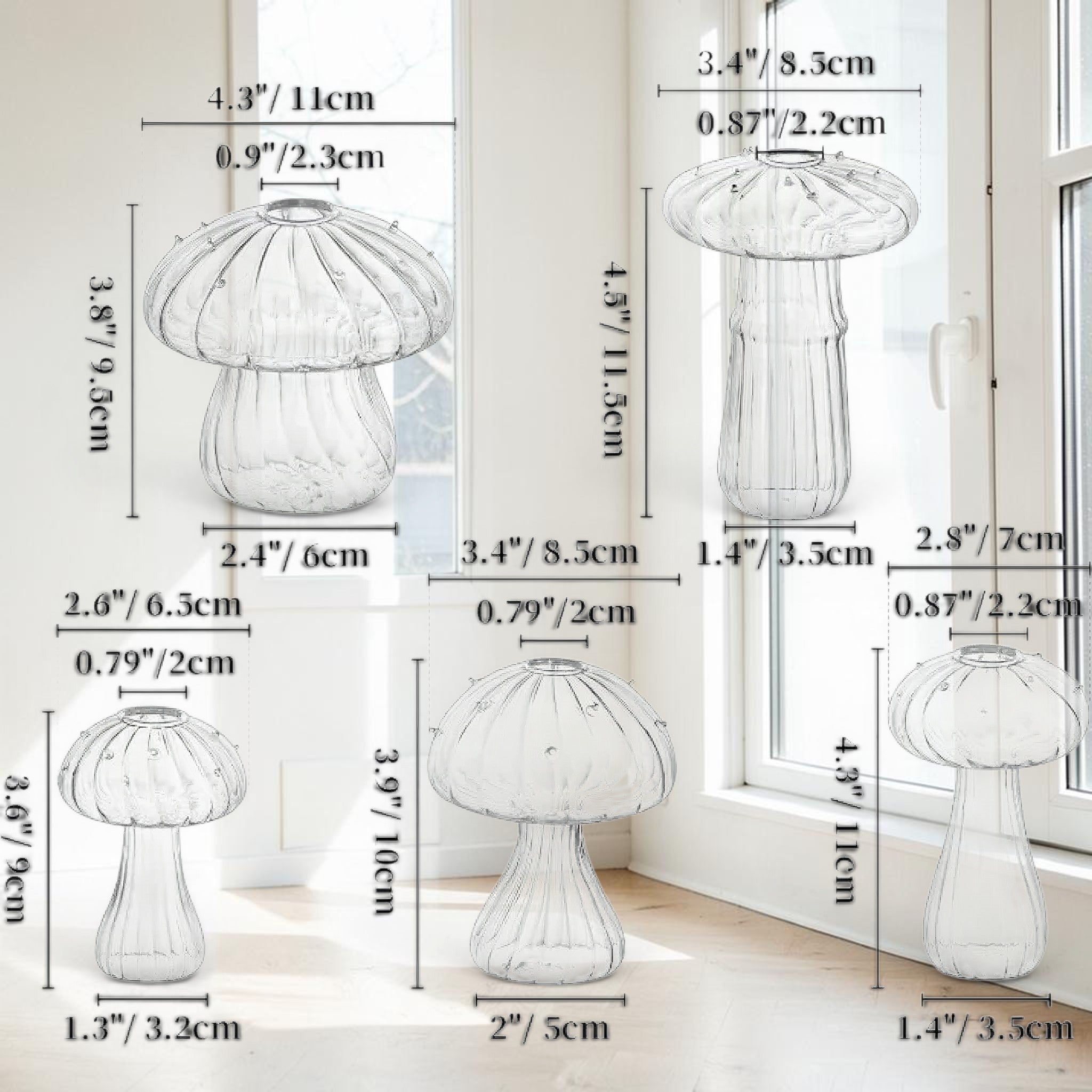 Mushroom Glass Vase