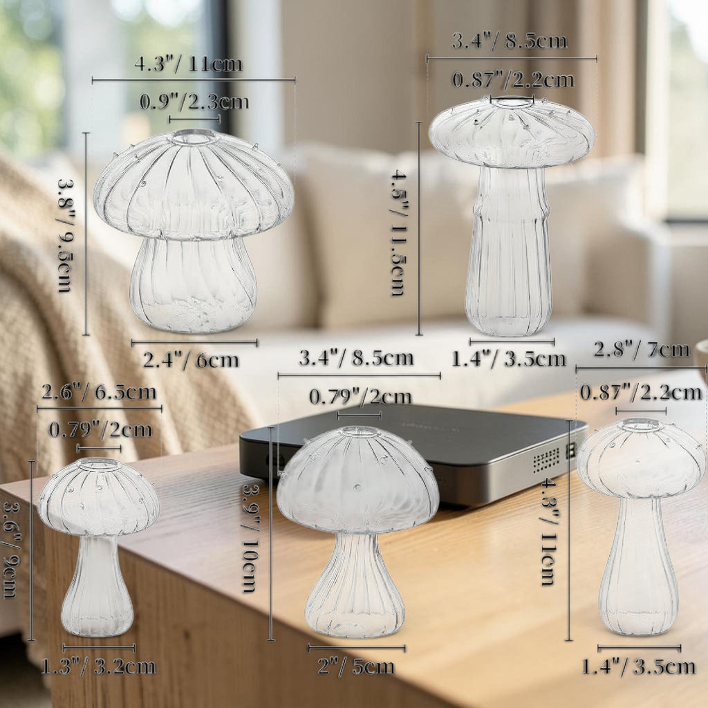 Mushroom Glass Vase