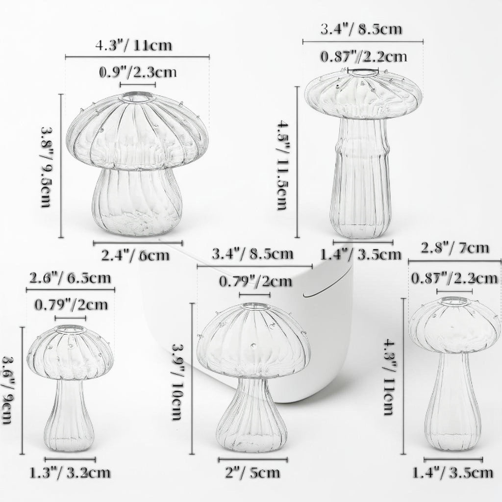 Mushroom Glass Vase