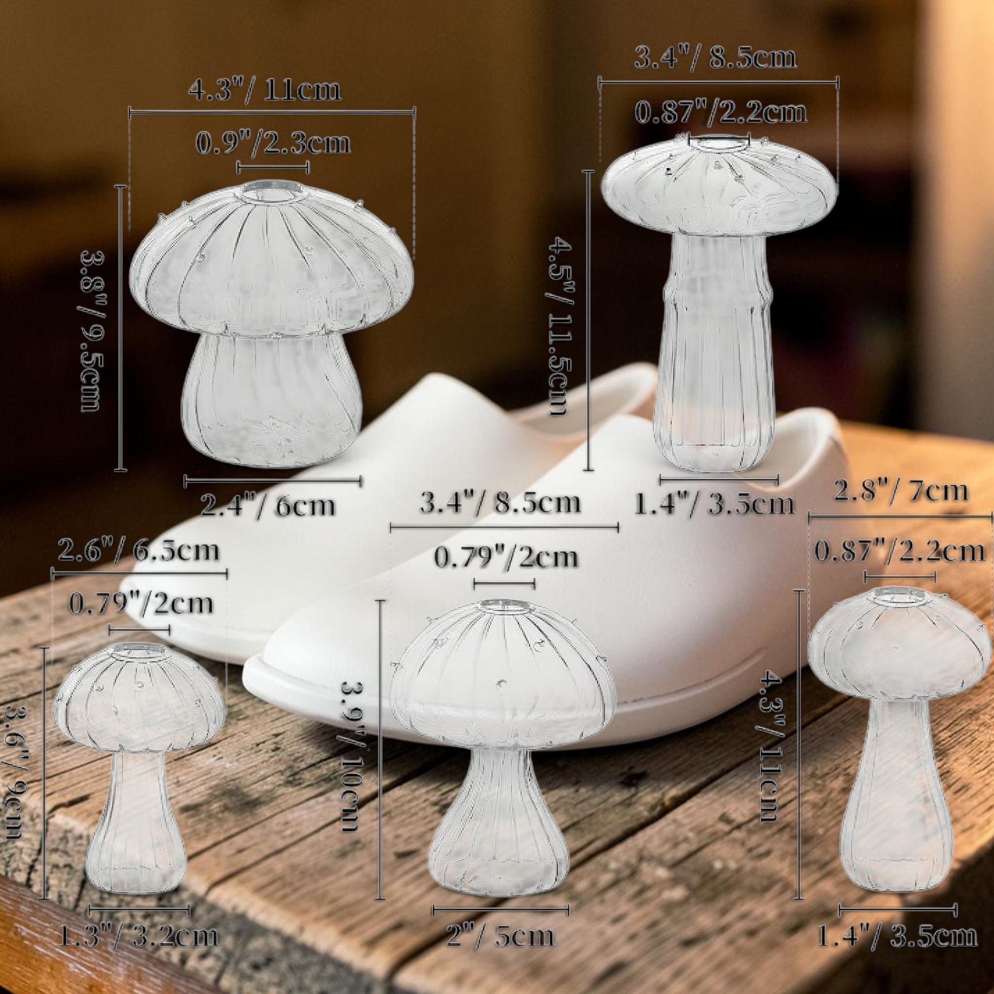 Mushroom Glass Vase