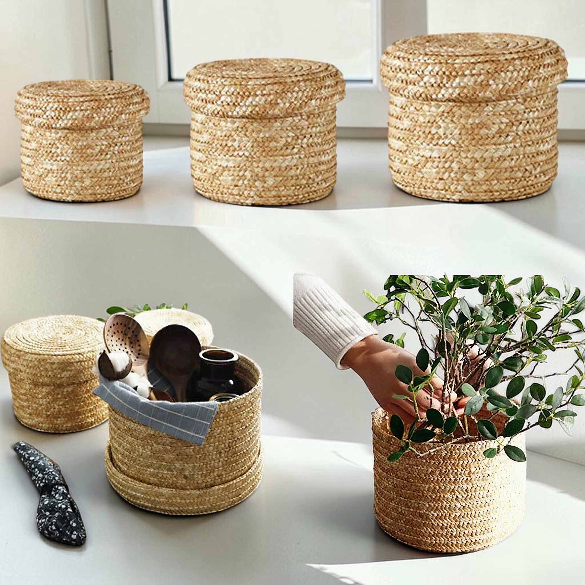 Woven Snack Organizer Basket
