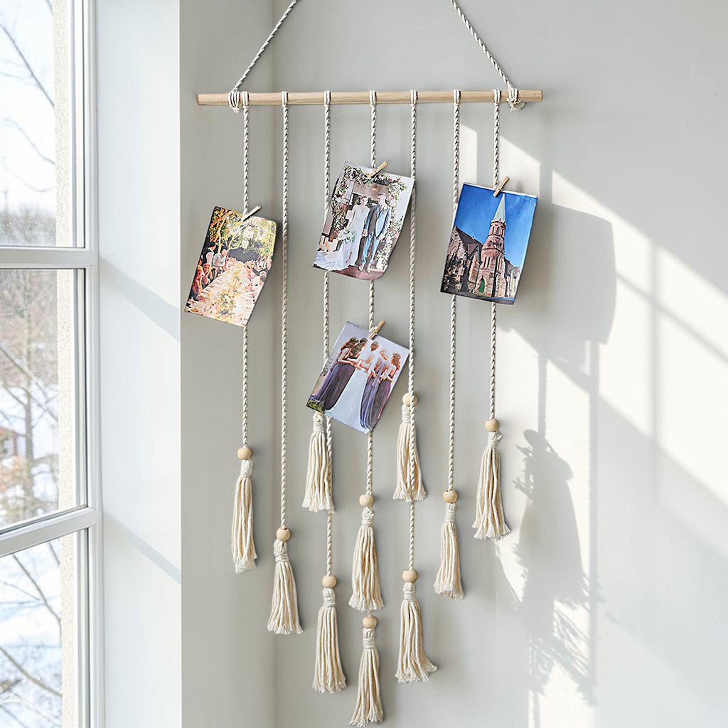 Macrame Photo Display Wall Hanging