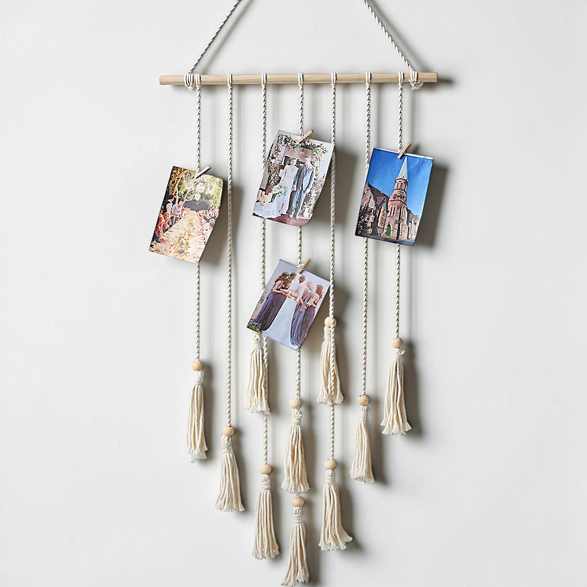 Macrame Photo Display Wall Hanging