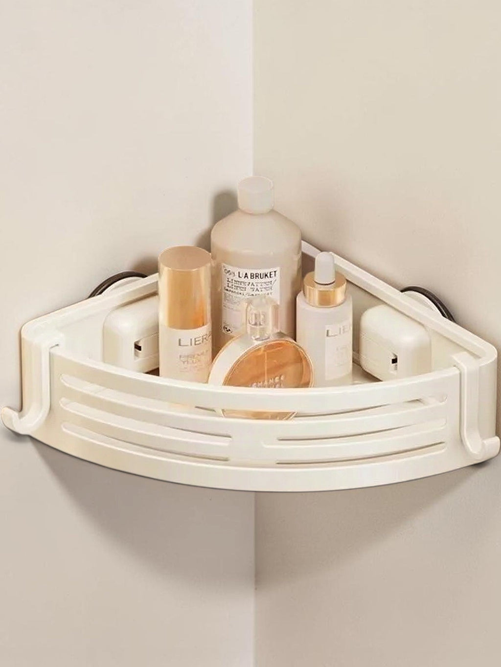 No-Drill Suction Cup Bathroom Rack