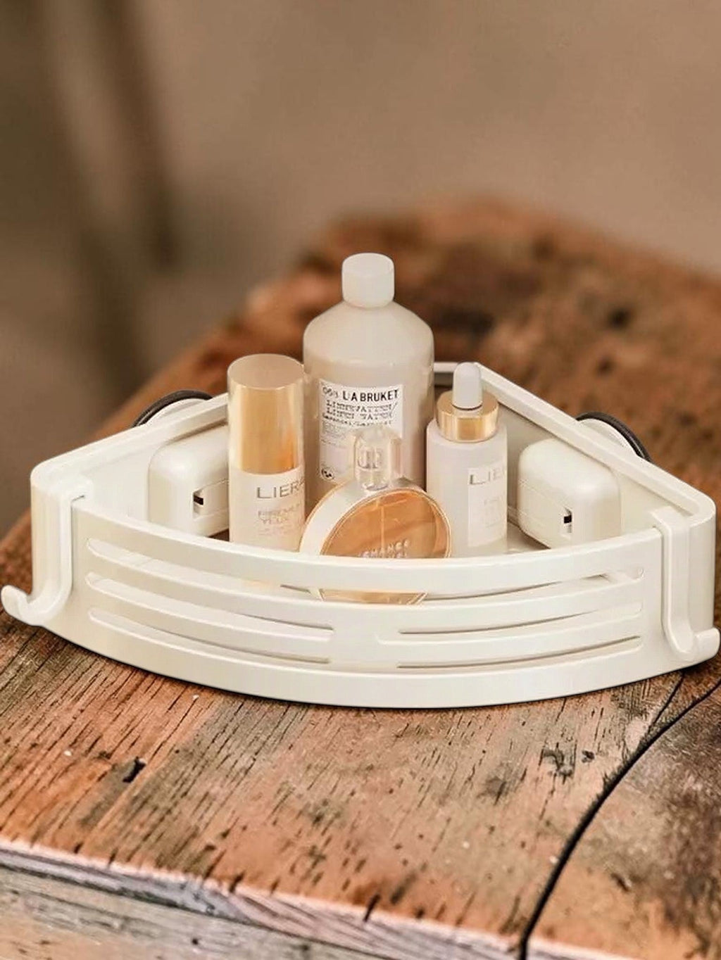 No-Drill Suction Cup Bathroom Rack