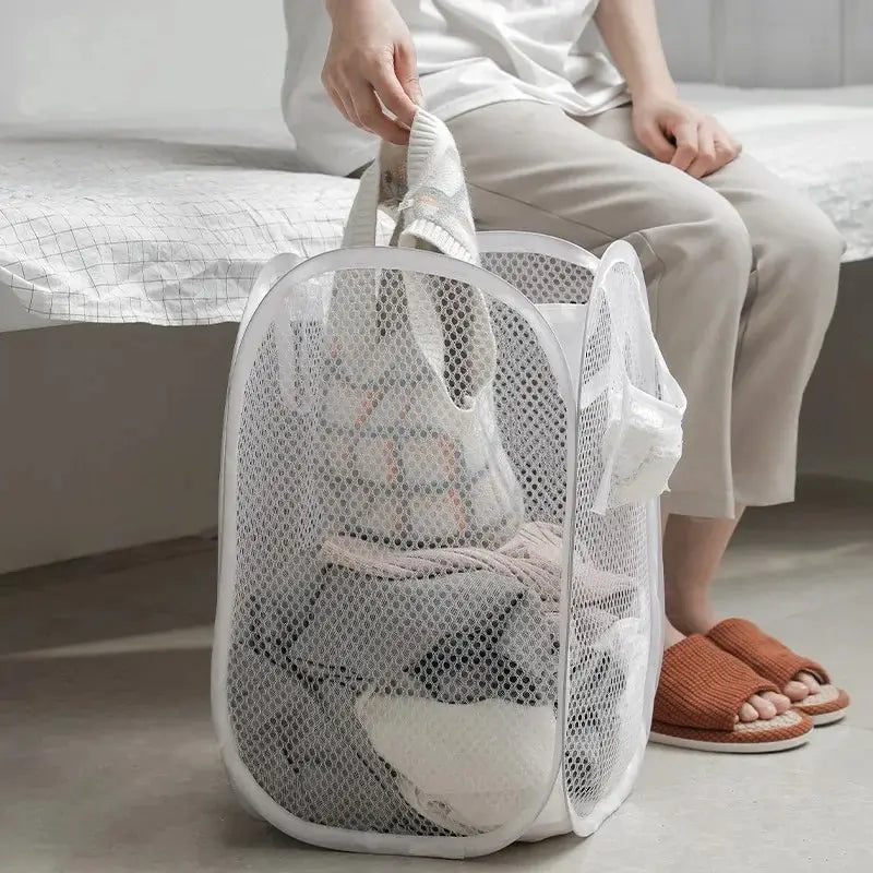 Large Capacity Foldable Laundry Basket for Home Dormitory Use Durable Plastic Clothes Hamper Bathroom Storage Basket