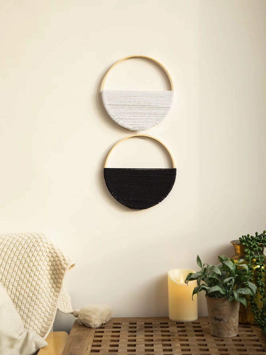 2Pcs Macrame Tapestry Wall Hanging Boho Home Decoration Ideal Tapestries for Wall Decor Home Decorations Room Decors Aesthetic