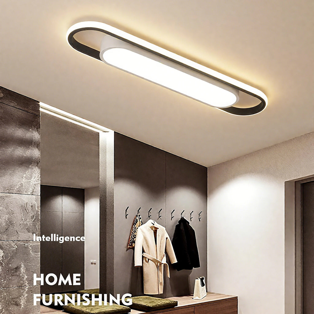 LED Ceiling Light 220V 41CM Rectangular Strip Light Modern Minimalist Home Decor Corridor Light for Stairwells Entrance Balcony