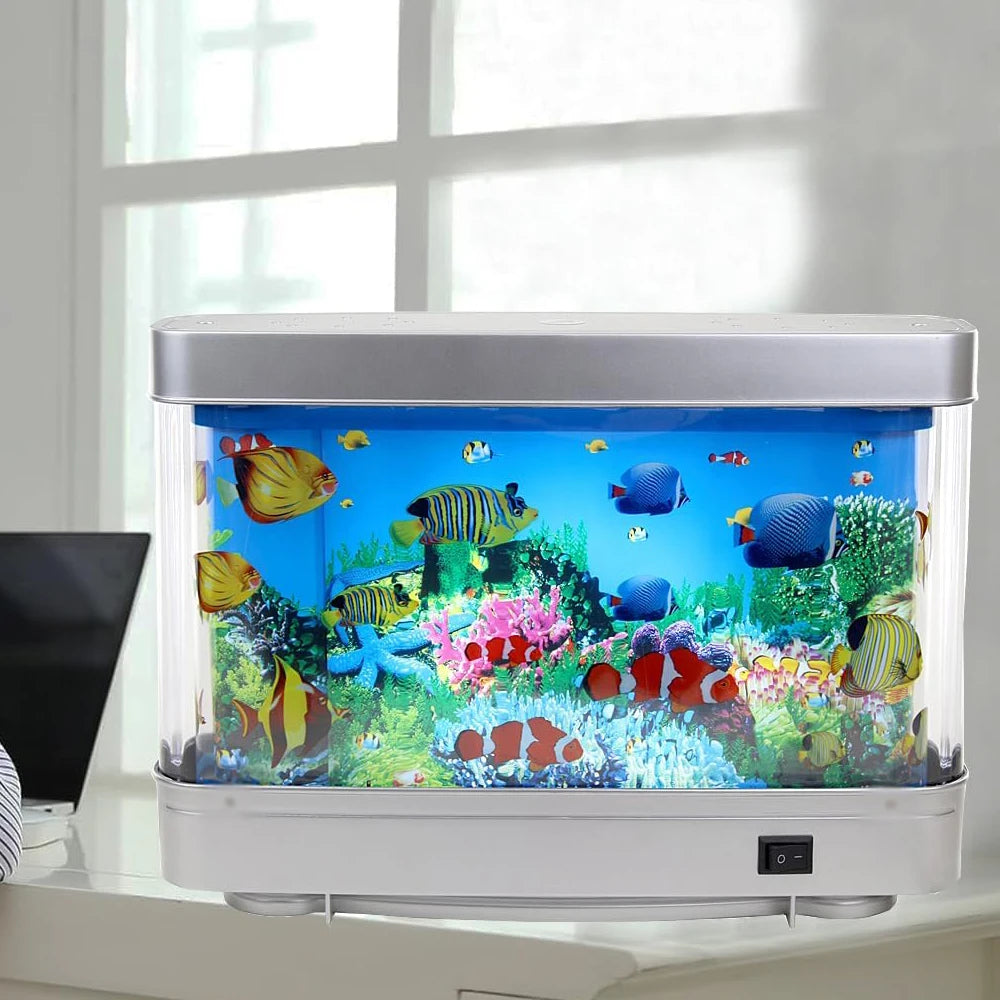 Desktop Aquarium Fish Tank Decorative Light, USB Dynamic Fish Tank Decorative Light, Aquarium Decorative Theme Ornaments, Dynami