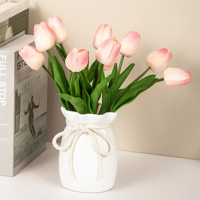 1Pc Bow Design Plastic Flower Vase Modern Art Nordic Decorative Vase Used for Wedding, Living Room, Office, Bedroom Decoration