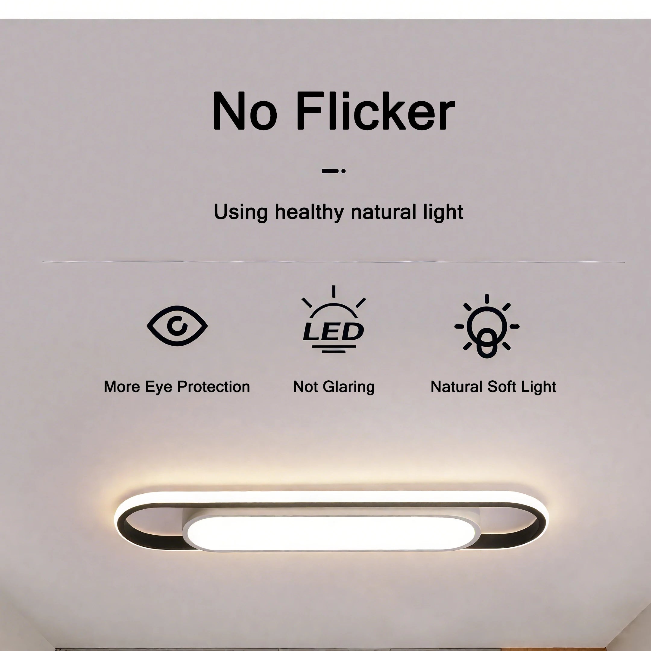 LED Ceiling Light 220V 41CM Rectangular Strip Light Modern Minimalist Home Decor Corridor Light for Stairwells Entrance Balcony