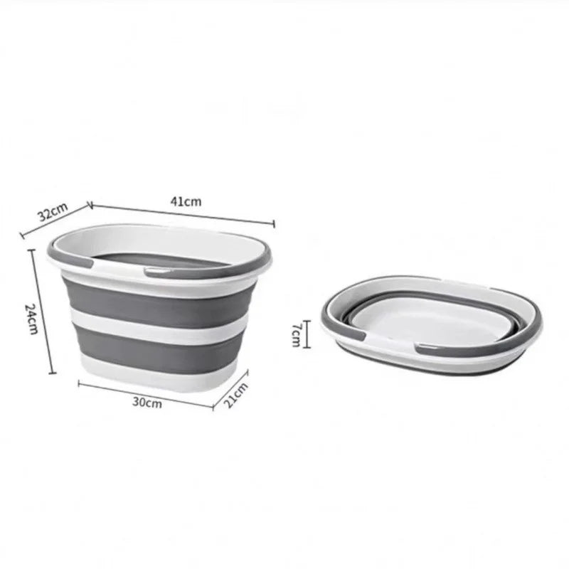 Portable Folding Basin Car Wash Bucket Household 16L Clean Bucket Bathroom Storage Basket for Washing Fishing Camping Basin