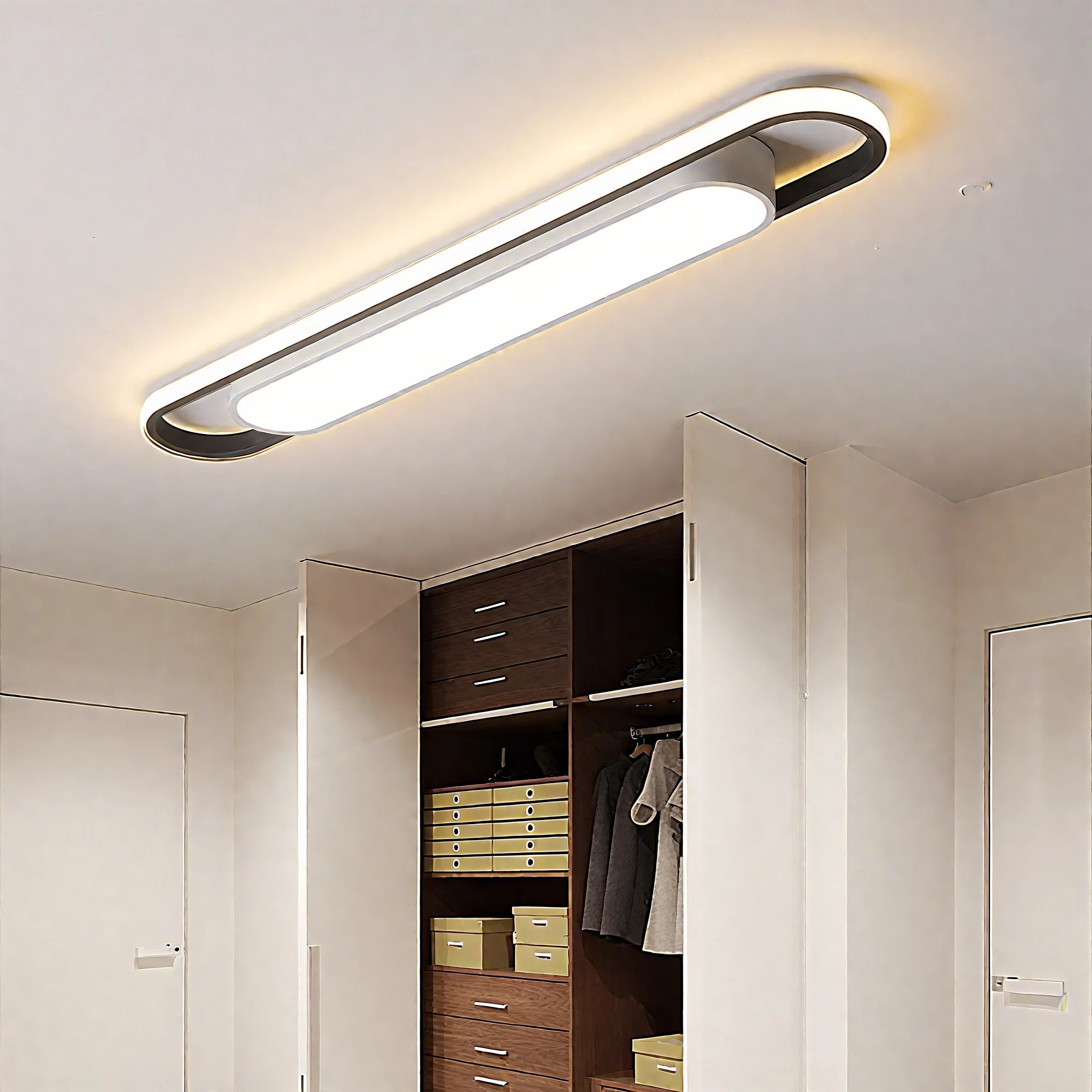 LED Ceiling Light 220V 41CM Rectangular Strip Light Modern Minimalist Home Decor Corridor Light for Stairwells Entrance Balcony
