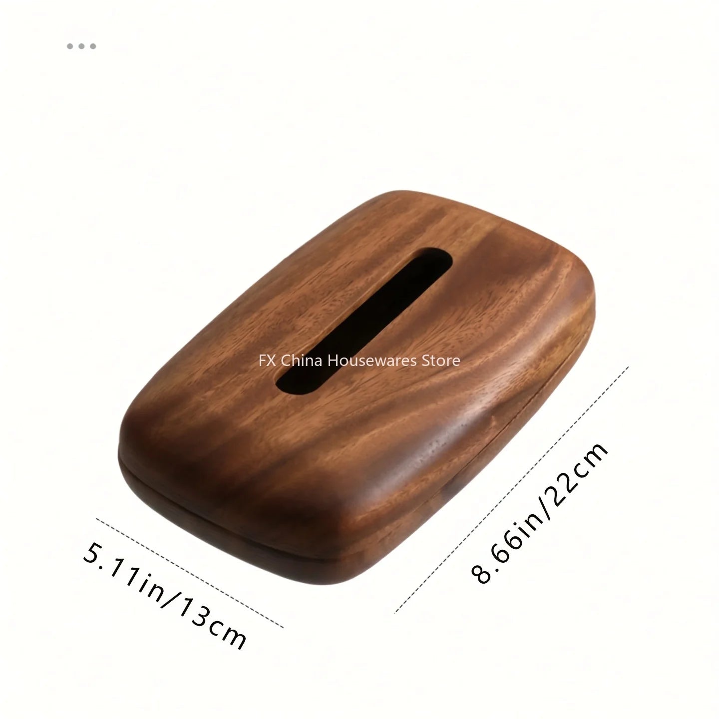 Walnut Wood Tissue Box Cover Holder, Modern Rectangular Design with Removable Lid, Minimalist Home Decor for Tabletop, Bathroom