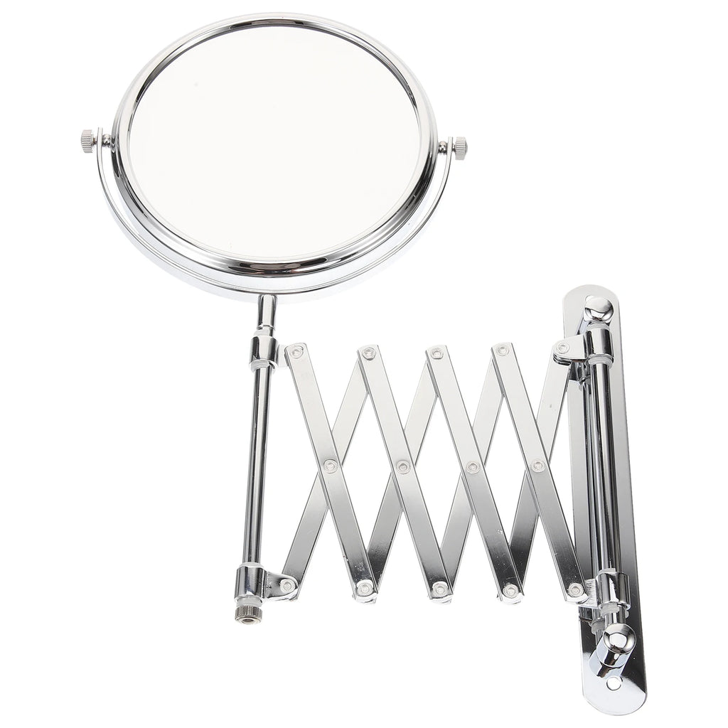 6 Inch 3X round Wall Mirror Two-Sided Retractable Bathroom Mirror 360 Degree Swivel Makeup Mirror