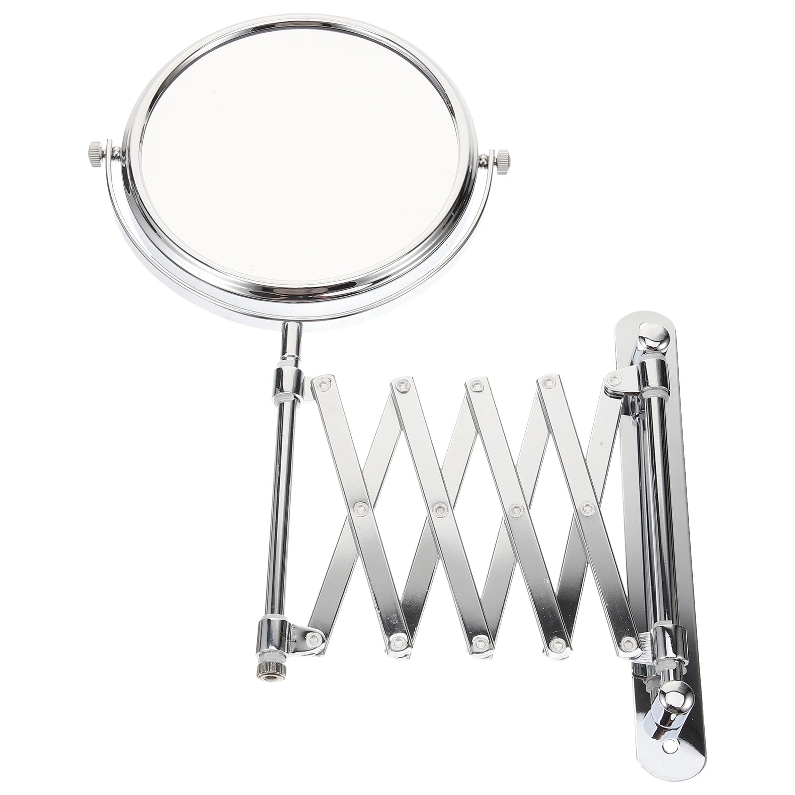 6 Inch 3X round Wall Mirror Two-Sided Retractable Bathroom Mirror 360 Degree Swivel Makeup Mirror