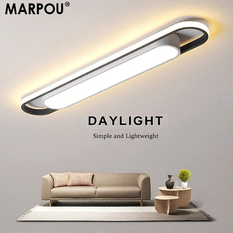 LED Ceiling Light 220V 41CM Rectangular Strip Light Modern Minimalist Home Decor Corridor Light for Stairwells Entrance Balcony