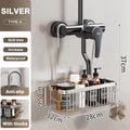 Convenient Toilet Shower Rack with No Drilling Installation Bathroom Storage Basket for Shower Room and Bath Products