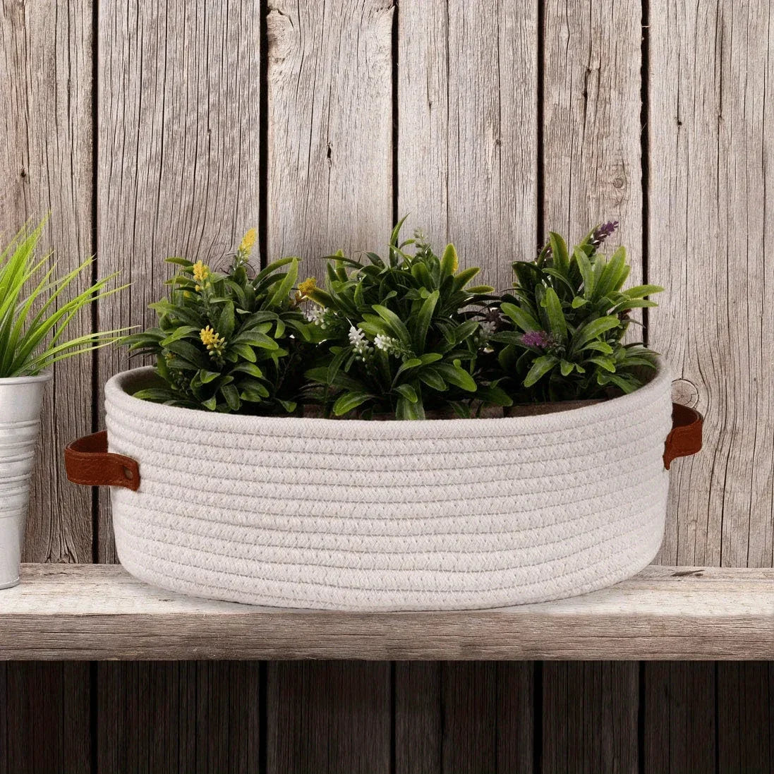 Oval Woven Bathroom Storage Basket, Multifunctional Desktop Organizer, Toilet Paper Holder, Toy Storage Basket Basket Storage