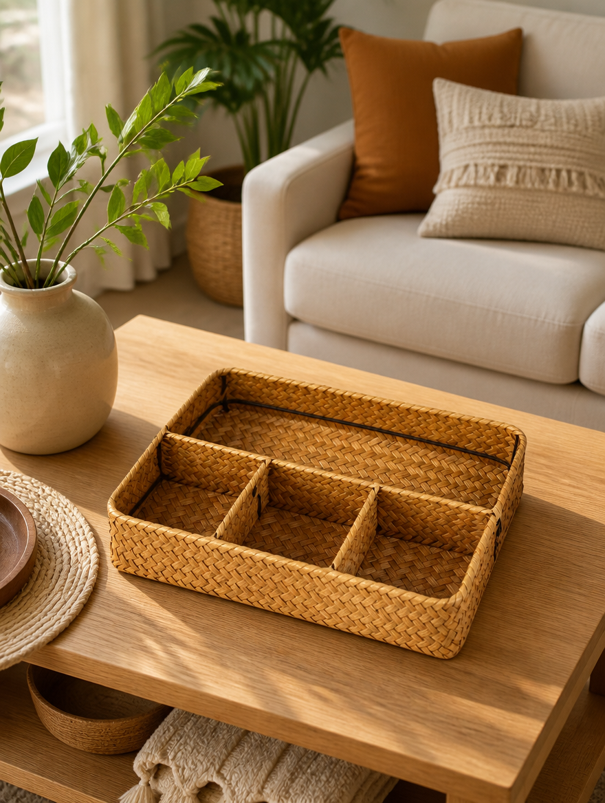 Seagrass Desktop Organizer Basket