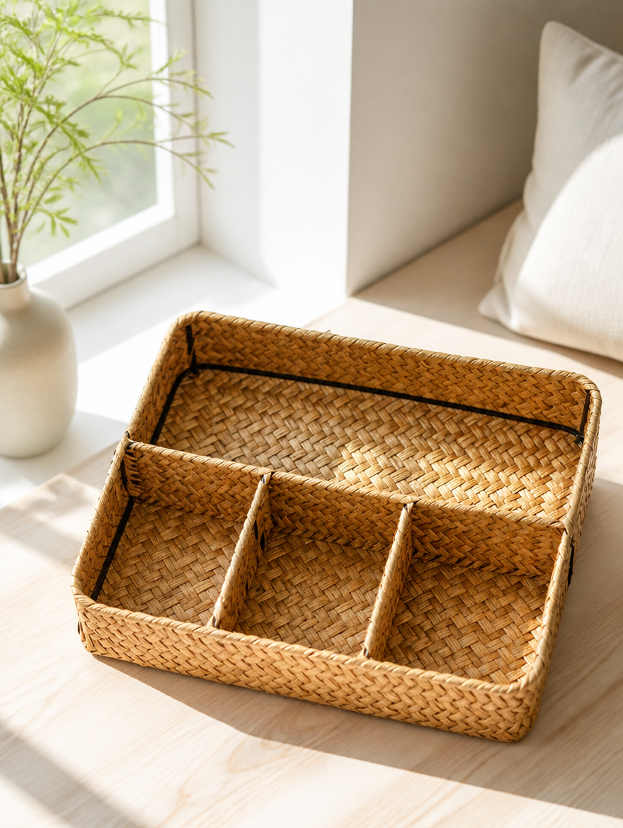 Seagrass Desktop Organizer Basket