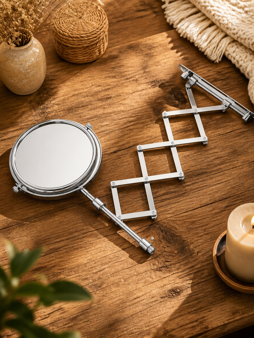 3X Magnifying Swivel Wall Mirror