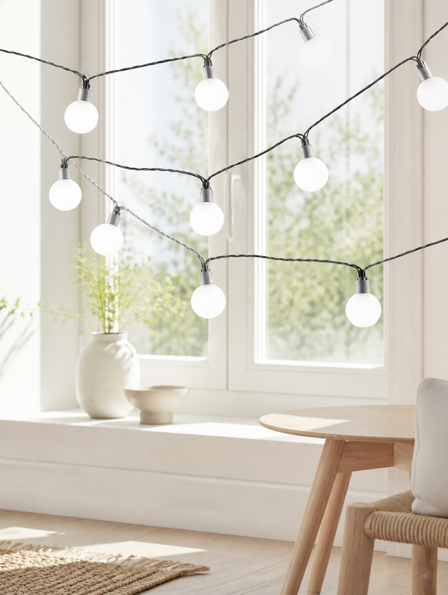 Frosted Ball Solar Light String